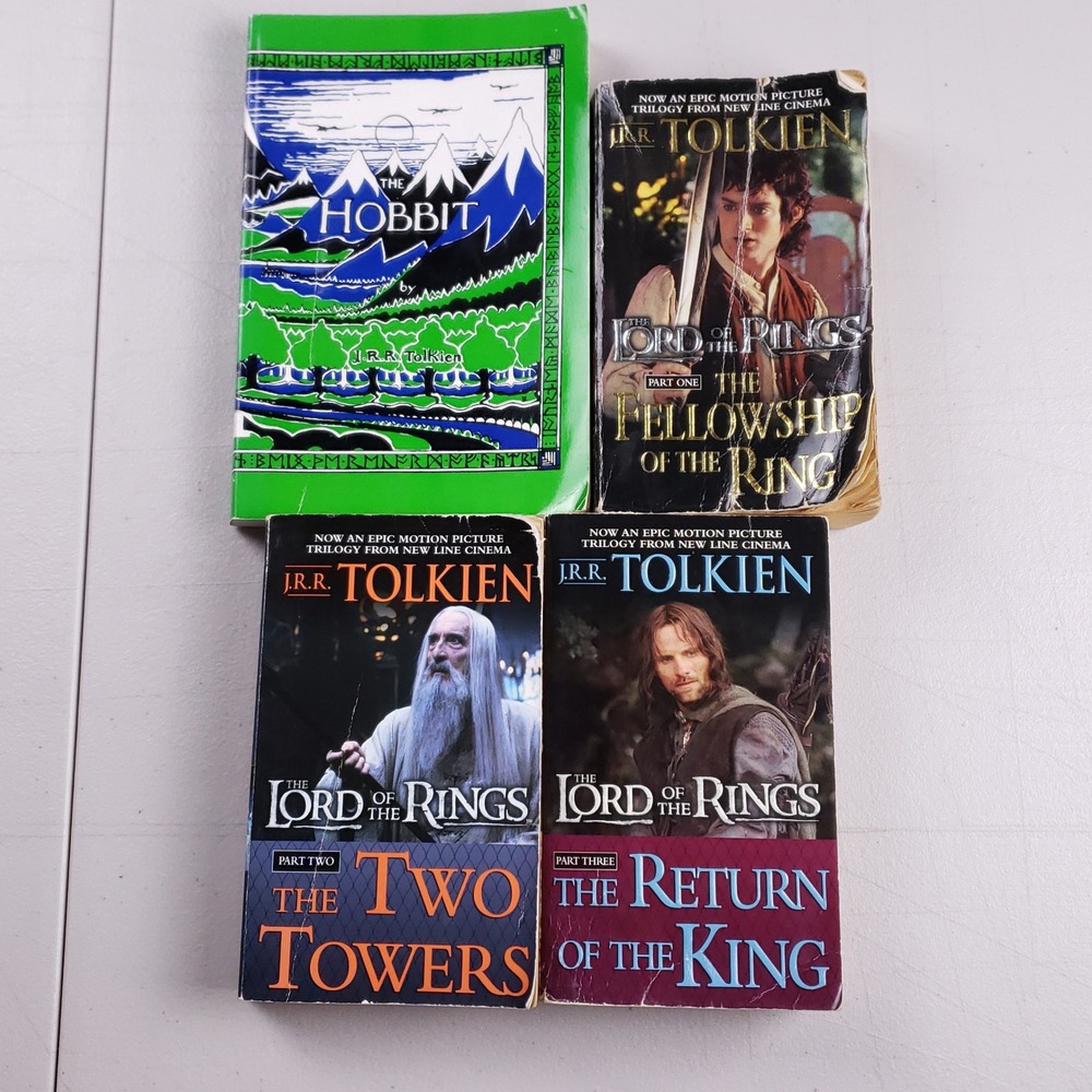 J.R.R. Tolkien The Hobbit‎ & Lord of the Rings Trilogy 4 Book Set Paperbacks